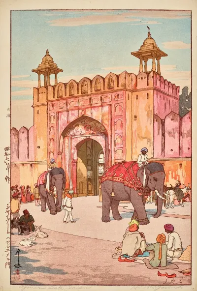 Jaipuuru No Ajumeru Mon The Ajmer Gate At Jaipur