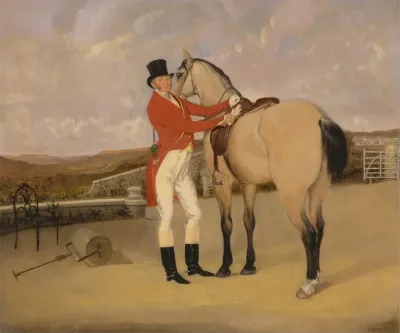 James Taylor Wray Of The Bedale Hunt With His Dun Hunter