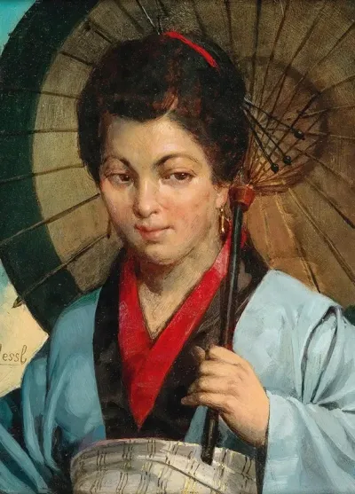 Japanese Woman With Parasol