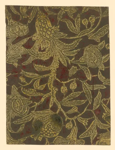 Japanisches Goldlederpapier Kinkawagami 金革紙 Kin Kawa Karakusa 2