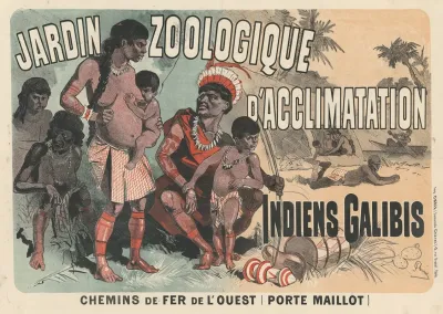 Jardin Zoologique Dacclimatation Indiens Galibis Chemins De Fer De Louest Porte Maillot