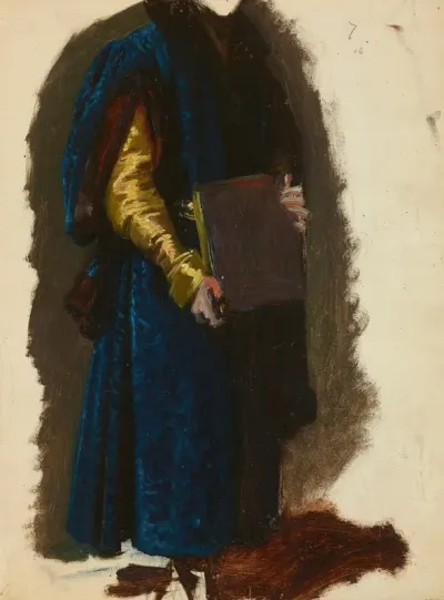 Jasko Of Teczyns Garment Study To The Painting The Oath Of Queen Jadwiga