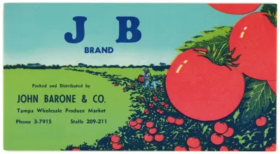 Jb Brand Tomato Label