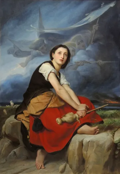Jeanne Darc Ecoutant Ses Voix Joan Of Arc Listening To Her Voices