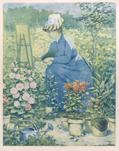 Jeanne Gonzales Painting In The Garden
