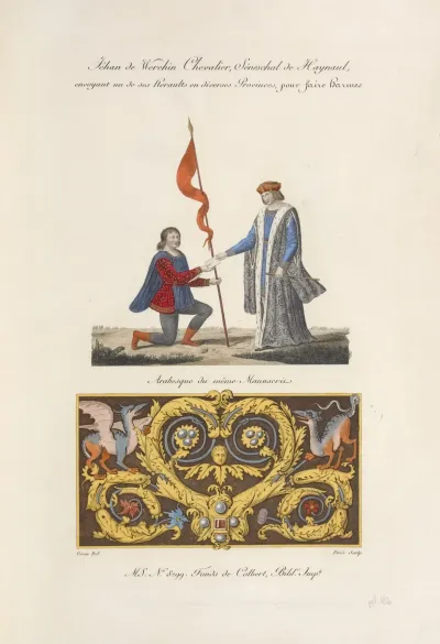 Jehan De Werehin Chevalier Seneschal De Haynaul Envoyant Un De Ses Heraults En Diverses Provinces Pour Faire Harmes