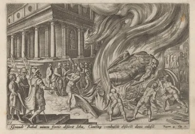 Jehu Destroying The Temple And Statue Of Baal