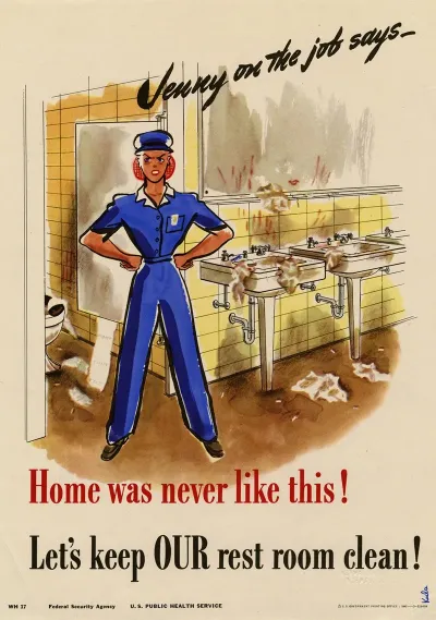 Jenny On The Job Says Home Was Never Like This Lets Keep Our Rest Room Clean