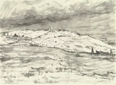 Jerusalem Blick Auf Olberg Und Tempelplatz Von Sudwest