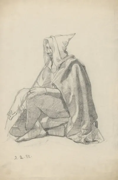 Jester Smoking A Pipe