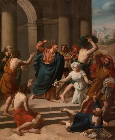 Jesus Chassant Les Marchands Du Temple