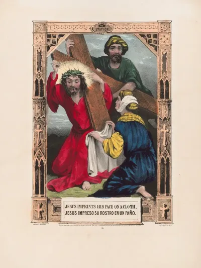 Jesus Imprints His Face On A Cloth