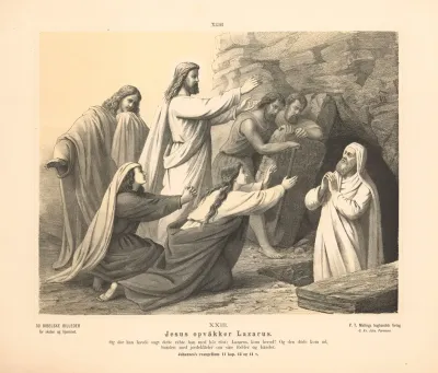 Jesus Opvakker Lazarus