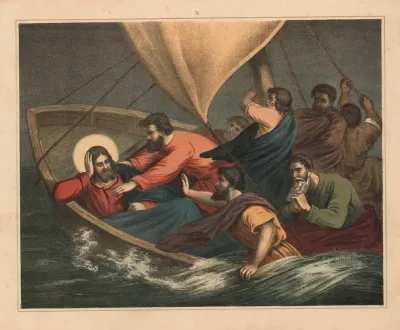 Jesus Sleeps During The Storm On The Lake Of Gennesaret
