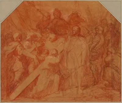 Jesus Tombe Sous Le Poids De La Croix