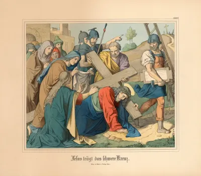 Jesus Tragt Das Schwere Kreuz