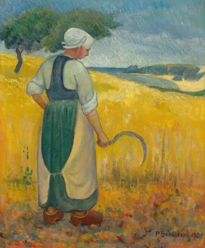 Jeune Bretonne A La Faucille
