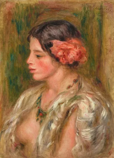 Jeune Femme A La Rose 3