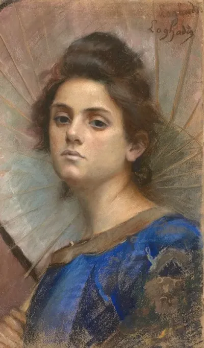 Jeune Femme A Lombrelle 2