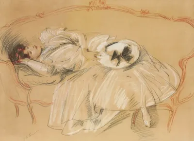 Jeune Femme Au Divan