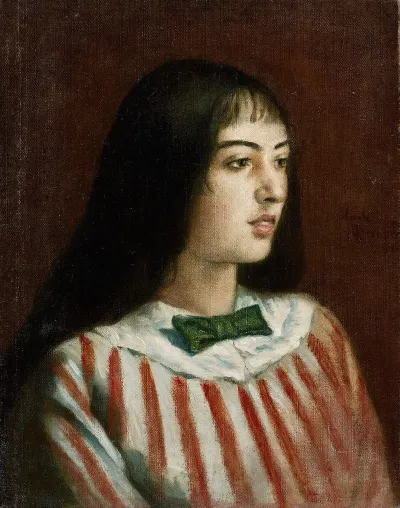 Jeune Femme Au Noeud Papillon