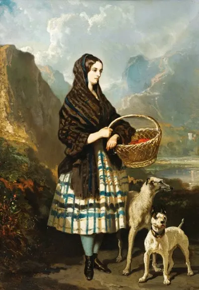 Jeune Femme Aux Chiens
