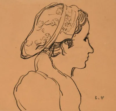 Jeune Femme De Profil Au Bonnet