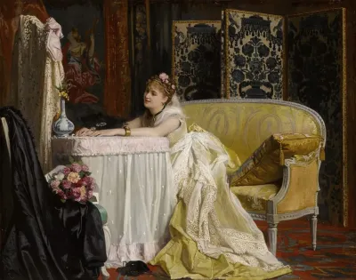 Jeune Femme Ecrivant Une Lettre