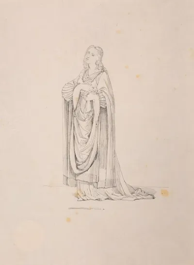 Jeune Femme En Costume Xve S