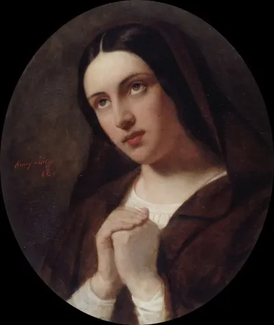 Jeune Femme En Priere