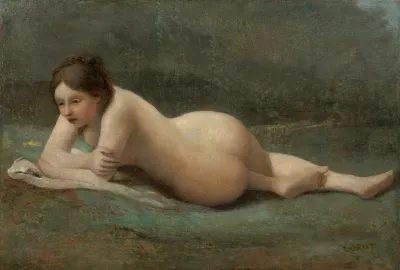 Jeune Femme Etendue Sur Lherbe