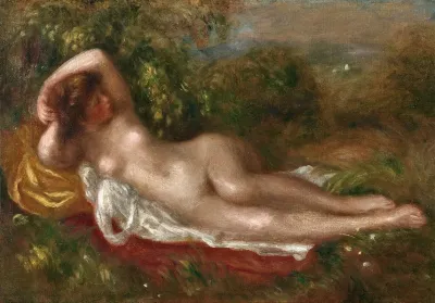 Jeune Femme Nue Couchee Dans Lherbe