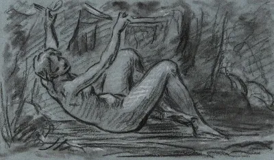 Jeune Femme Nue Se Relevant