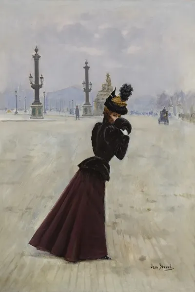 Jeune Femme Place De La Concorde