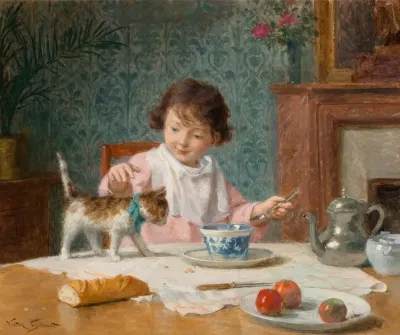 Jeune Fille Au Chat 2