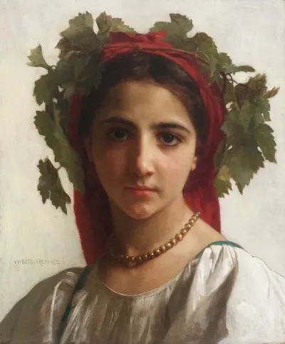 Jeune Fille Couronnee De Pampres