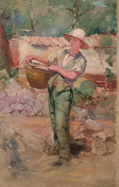 Jeune Garcon Au Panier