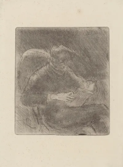 Jeune Homme Lisant Georges Pissarro