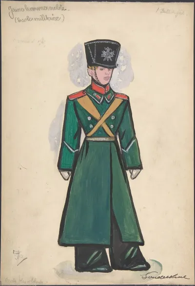 Jeune Homme Noble Design For Stravinskys Ballet Petrouchka Produced At The Metropolitan Opera 1924 1931