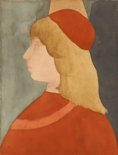 Jeune Homme Vu De Profil Copie Dapres Les Funerailles De St Baernardin De Pinturicchio