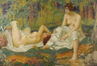 Jeunes Femmes Au Jardin