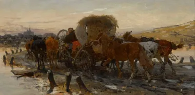 Jews Leading Horses To The Market