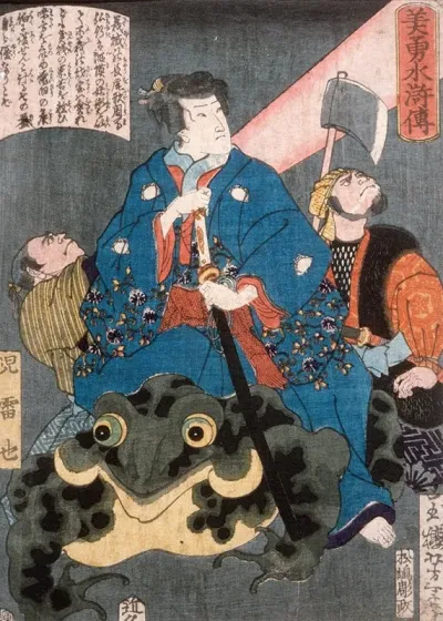 Jiraiya Riding A Frog
