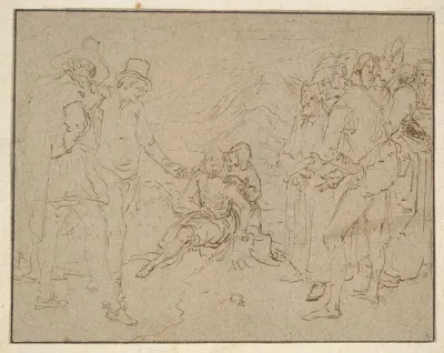 Job On A Dunghill Tried By His Friends