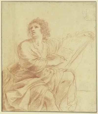 Johannes Der Evangelist Sitzend Und Schreibend