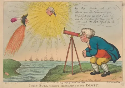 John Bull Making Observations On The Comet