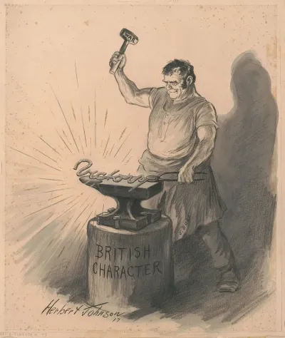 John Bull Pounding Out A British Victory