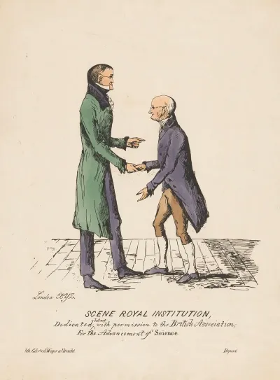 John Dalton En Gerrit Moll Ca 1831 32 Scene Royal Institution