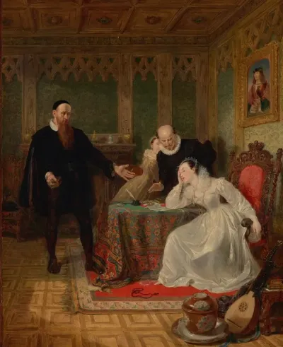 John Knox Admonishing Mary Queen Of Scots On The Day When Her Intention To Marry Darnley Had Been Made Public