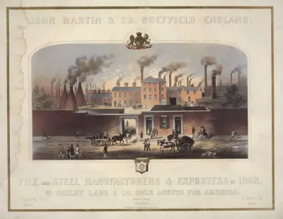 John Martin Co Sheffield England File And Steel Manufacturers Exporters Of Iron W Bailey Lang Co Sole Agents For America